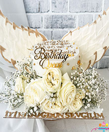 Melek kanadi beyazgul cipso isz